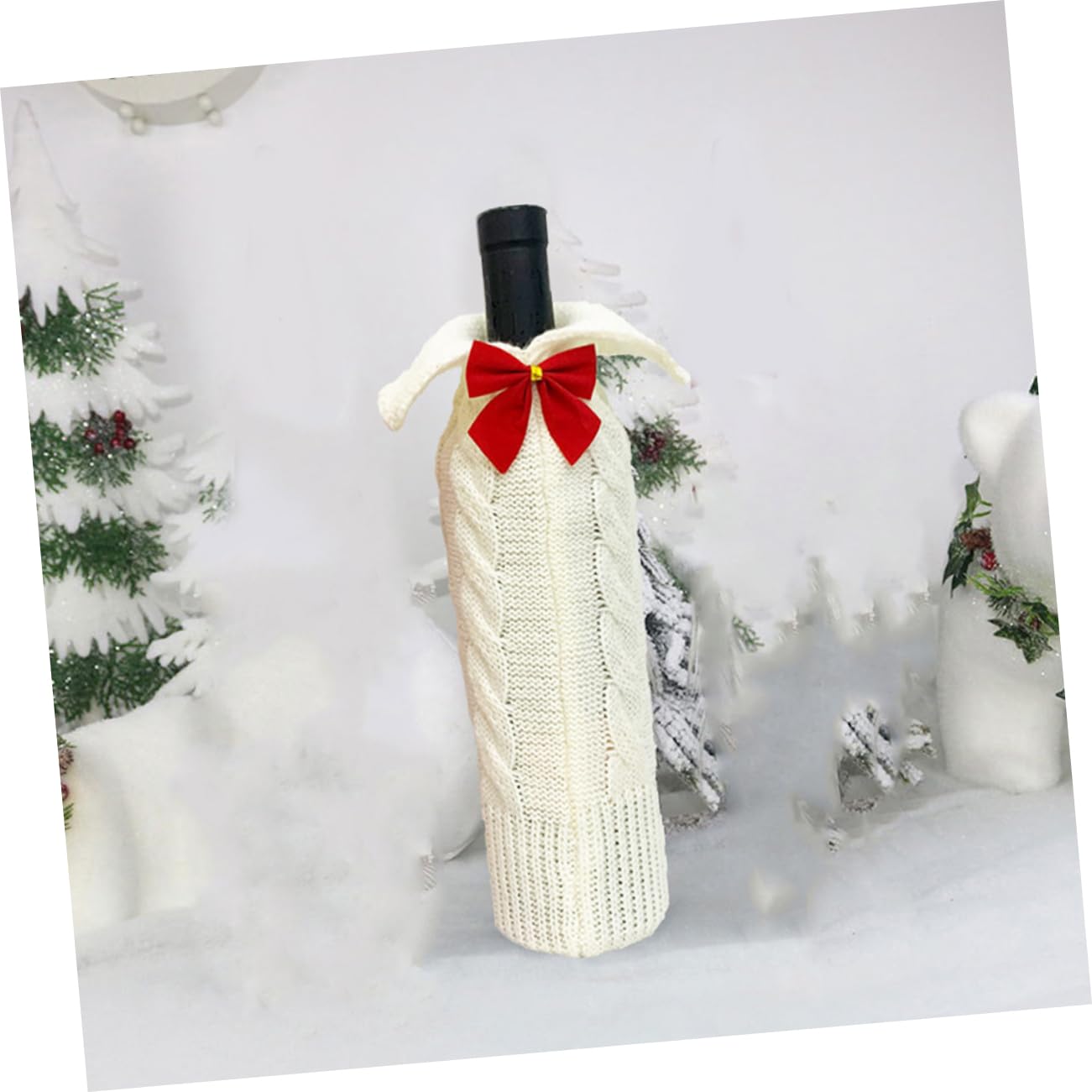 PRETYZOOM 3 Ensembles Ensemble De Bouteilles De Noël Décorations De Noël Housse De Bouteille De Vin De Noël Ornement De Fête De Noël Housse De Vin Pochette De Bouteille De Vin De 2 pièces * 3