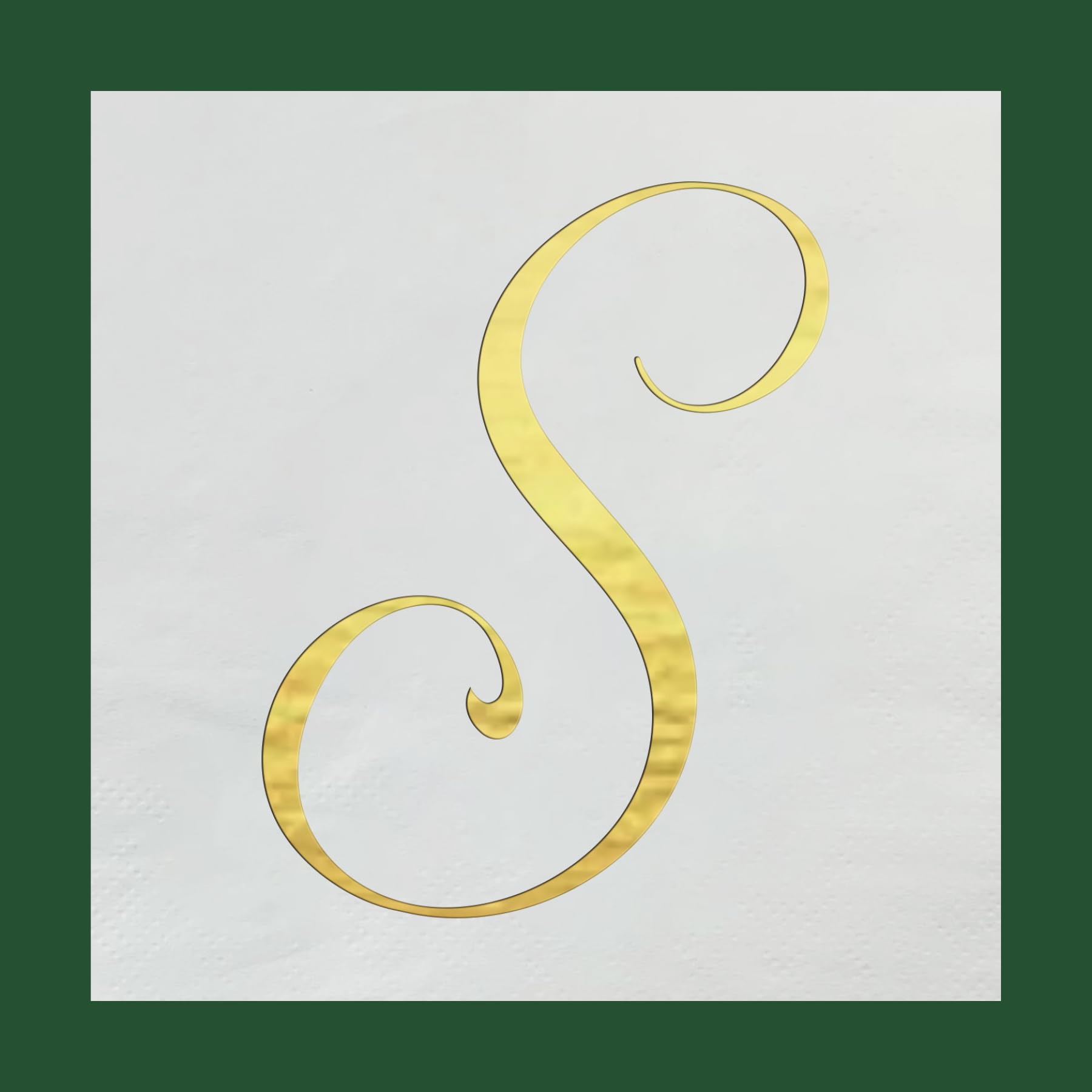 Lot de 100 serviettes de table pour cocktail – Lettre S avec monogramme en feuille d'or pour mariage, anniversaire, retraite ou fête prénatale (S)