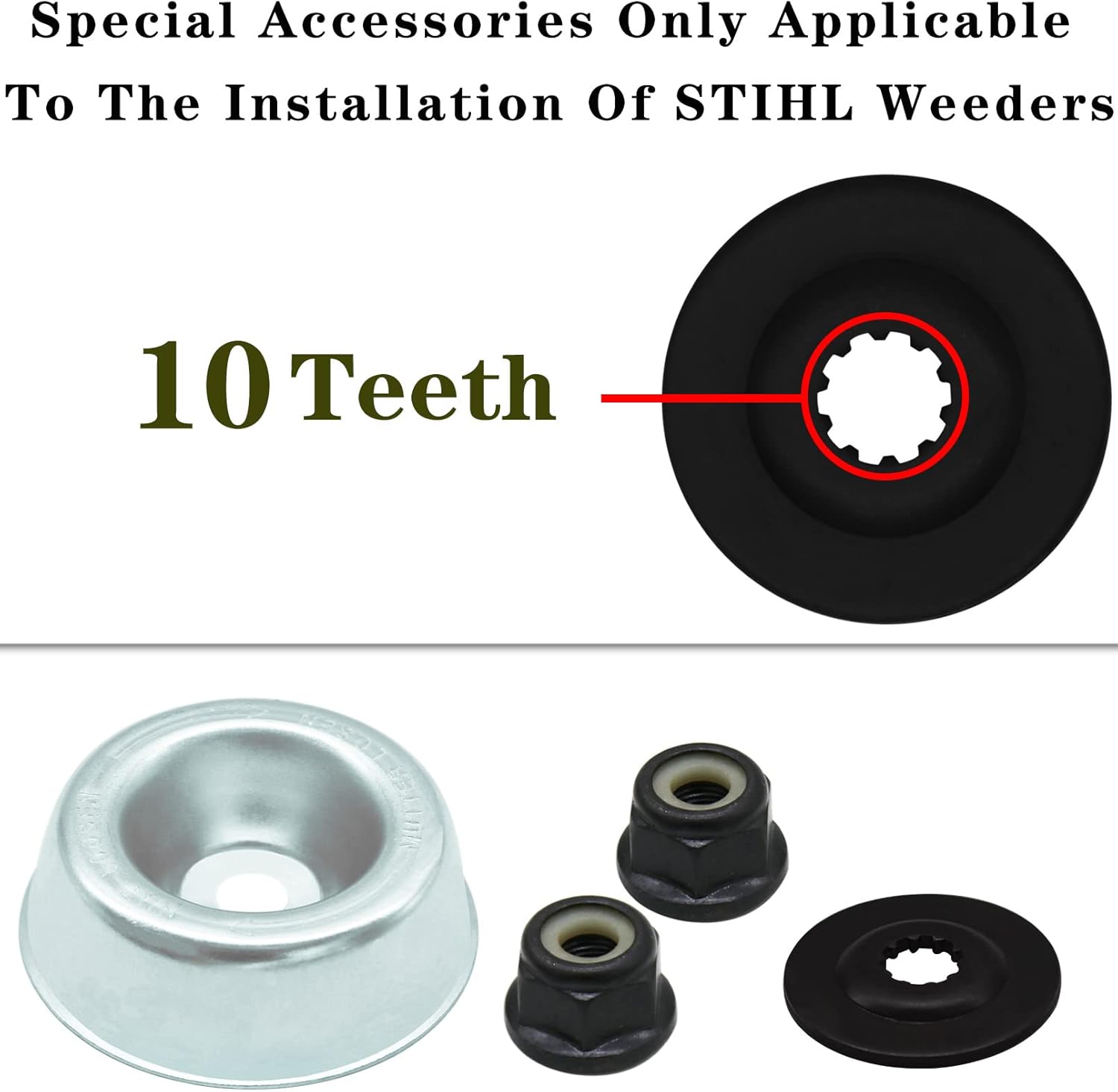 IRmm Gardening Machine Lawnmower Blade Adapter Attachment, Brush Blade