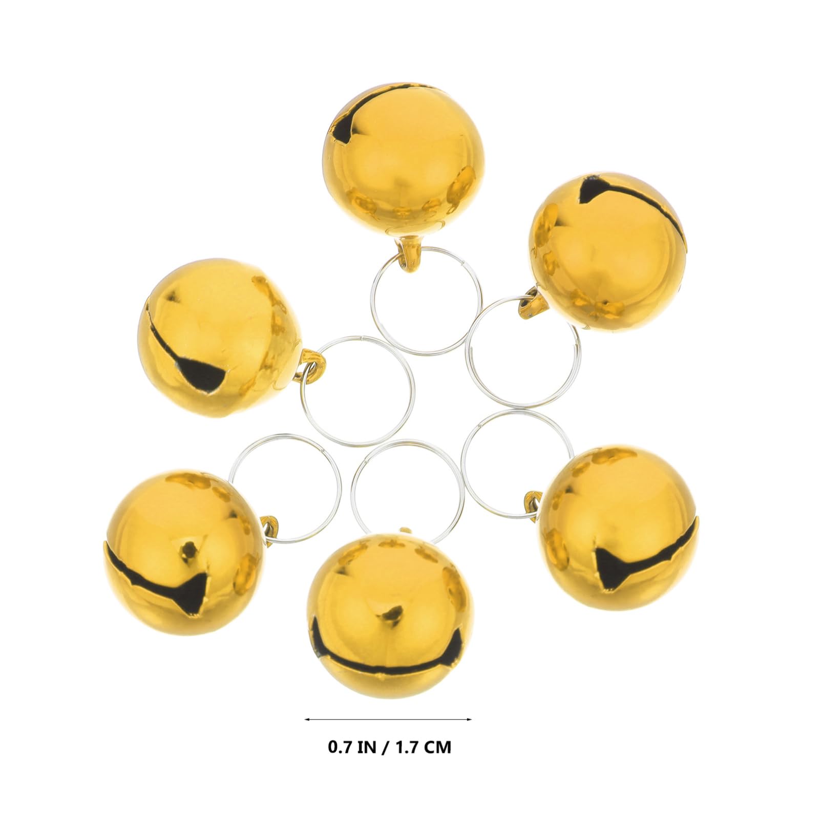 BESPORTBLE 6Pcs Pet Collar Bells with Crisp Sound Cute Pendant Charms for Dogs and Cats Easy Attachment Lost Keyring Accessories for Indoor Positioning Pet Bells