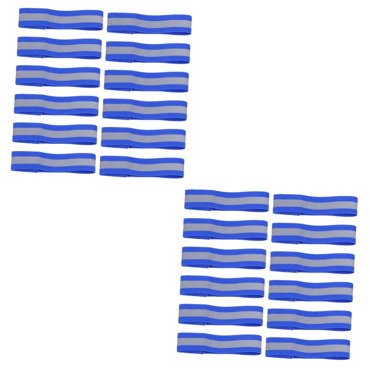 HANABASS 24pièces Brassards Réfléchissants Luminaires pour Sécurité pour Course Jogging Cyclisme Et Activités De Plein Air Bleu