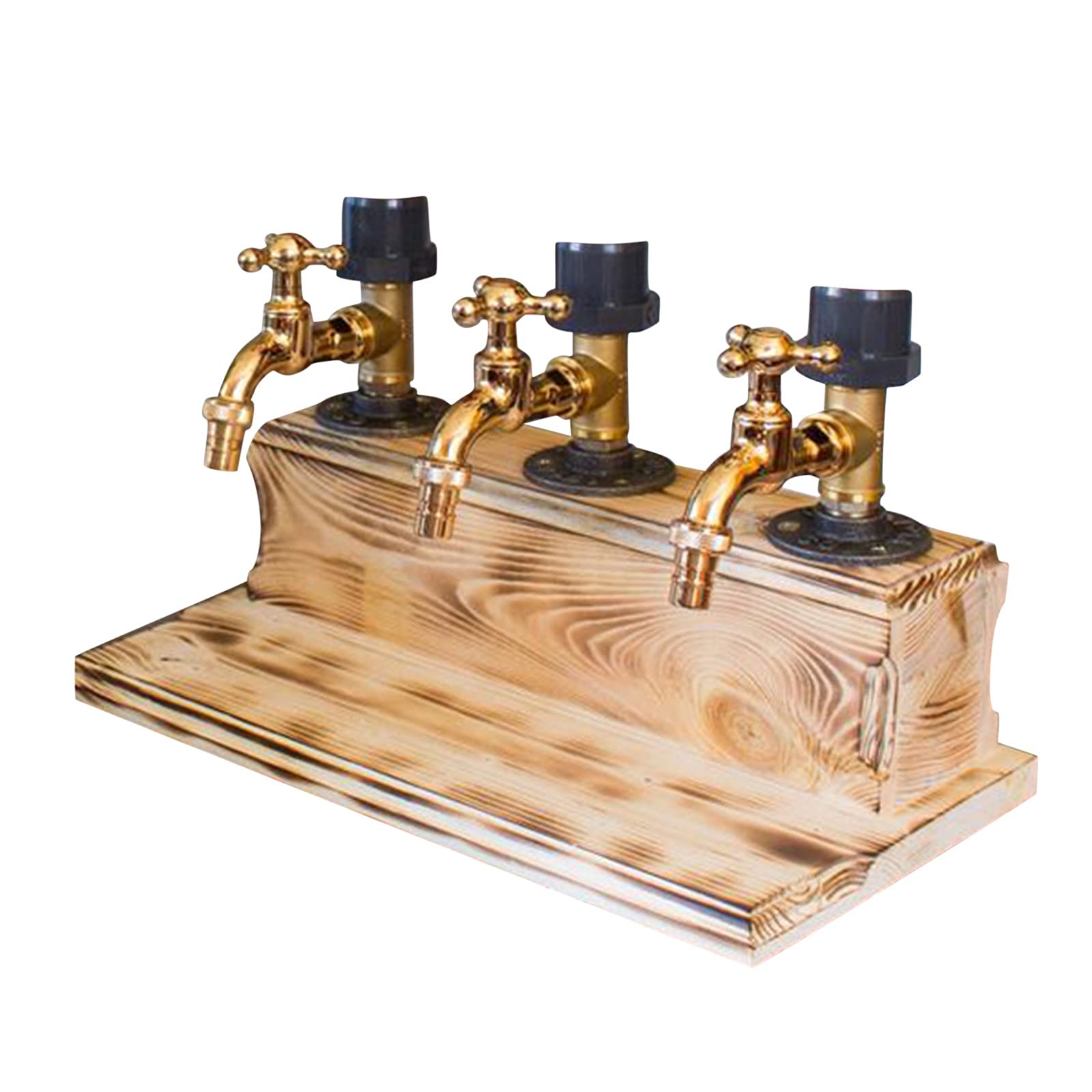 Doseur，Distributeur en Bois Bar Doseur Alcool Bar Verseur 3 Bouteilles Distributeur d'alcool Professionnel Forme de Robinet pour Boissons de fête Casiers à vin Distributeur de Cocktails Port (#A)