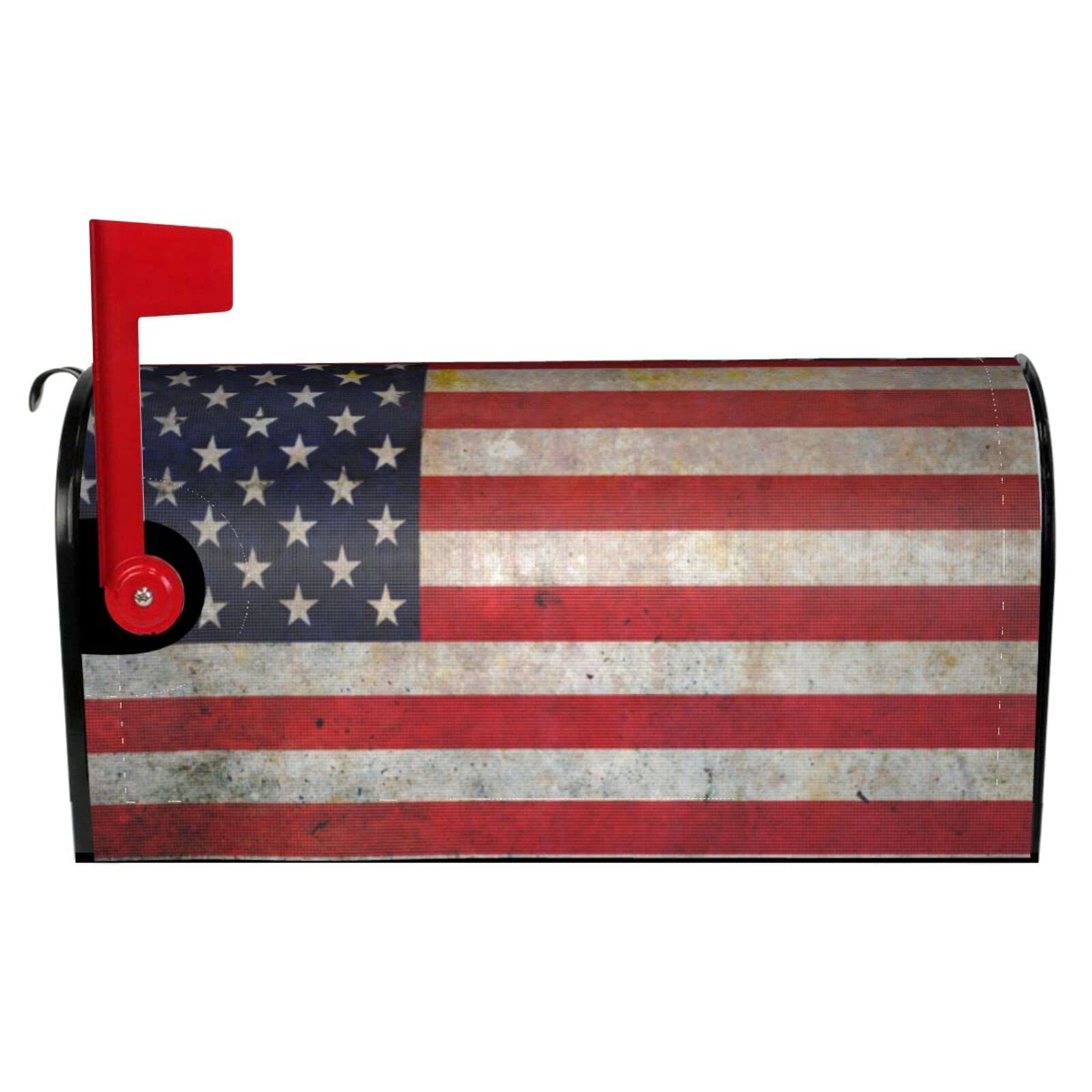 CEZEHAJI Welcome Mailbox Covers Magnetic Eagle and USA American Flag Patriotic Retro Post Box Cover Wrapped Standard Size 21 x 18 Inch for Garden Yard Decor