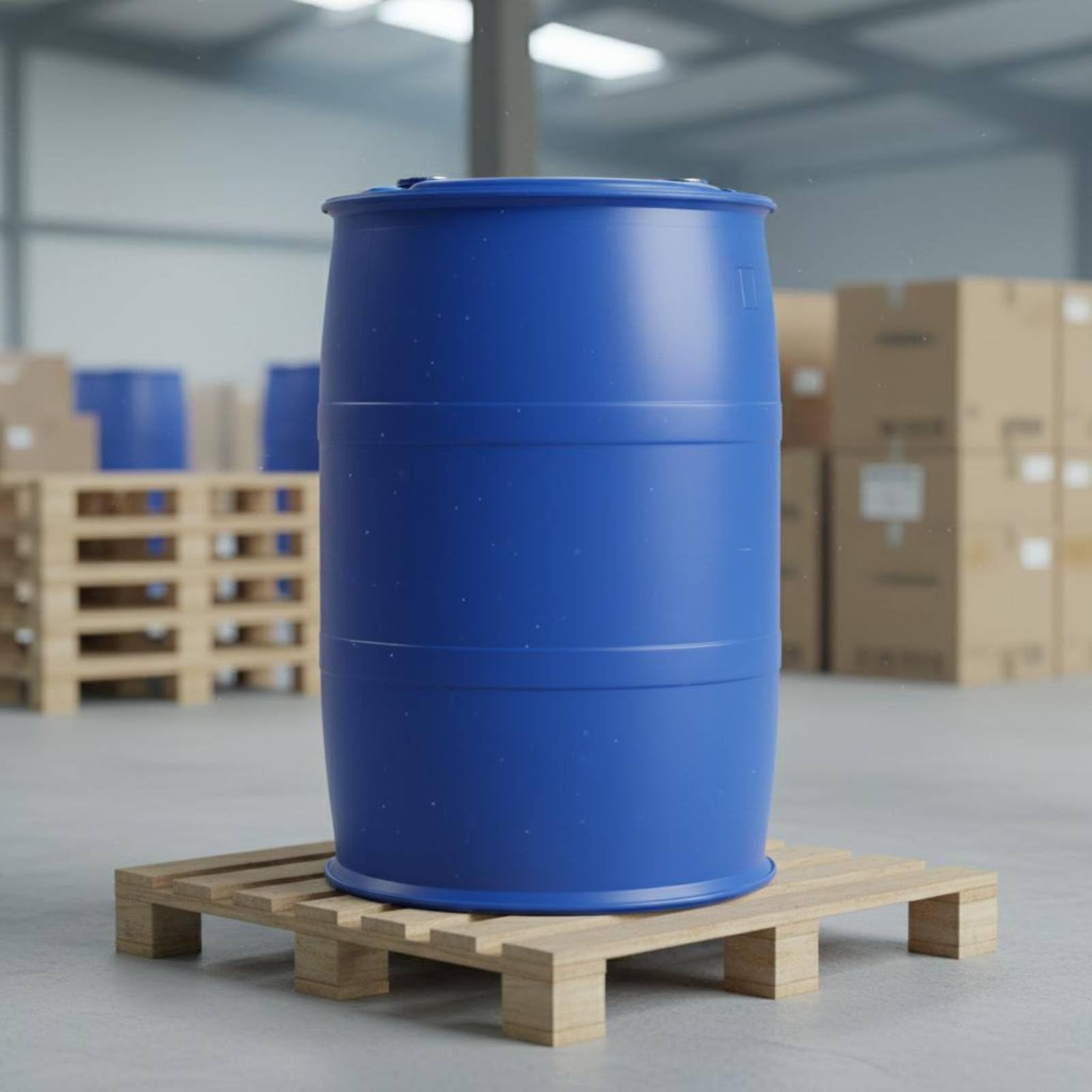 Fusto Industriale Contenitore Barile Bidone 4 Parole Chiave Prodotto HDPE per Alimenti con Coperchio a Fascia Doppia Antiperdita Adatto per Stoccaggio, Array, Blu, 8.5 Kg