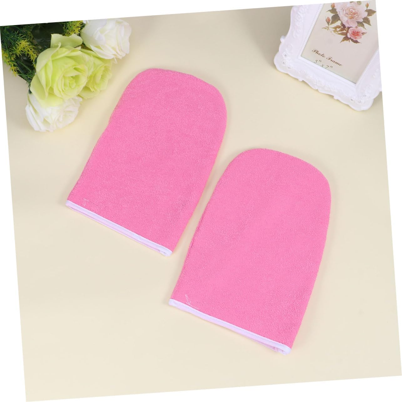 FRCOLOR 2pairs Paraffin Wax Gloves for Hand Therapy Insulated Mitts for Soft Smooth Liner for Nourishing Dry Skin and Heat Retention