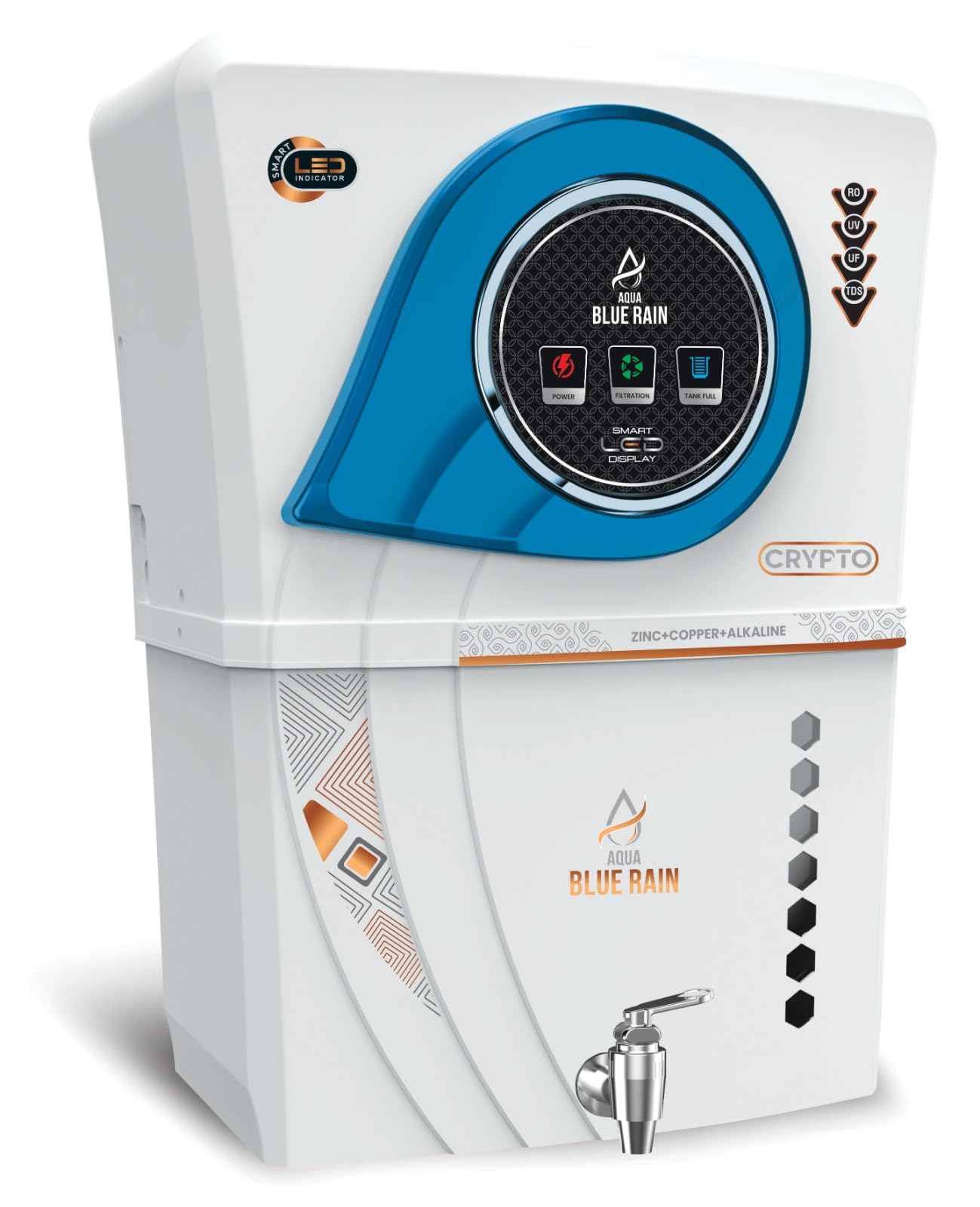 Aqua Blue Rain Water Purifier, Smart LED Display, Zinc+Copper+Alkaline, 10L Capacity Suitable for Borewell, Tanker & Municipal Water | 30x Impurity Removal vs Local Purifiers-image-37