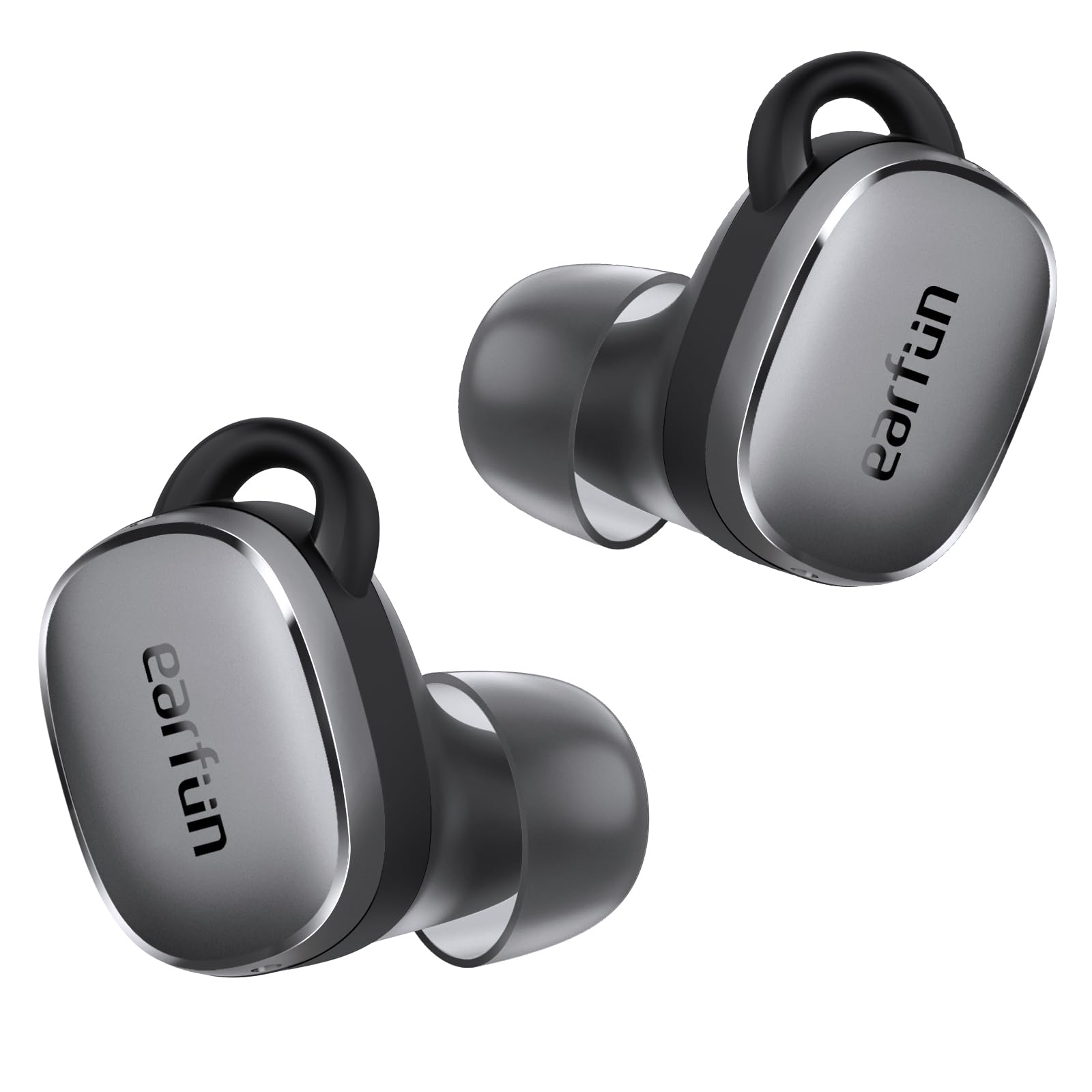 EarFun Free Pro 3 Cuffie Auricolari Wireless con Cancellazione del Rumore Suono Hi-Res, Snapdragon Sound con Qualcomm aptX™ Adaptive, 6 Microfoni ENC, Connessione Multipoint, Ricarica Wireless, Nero
