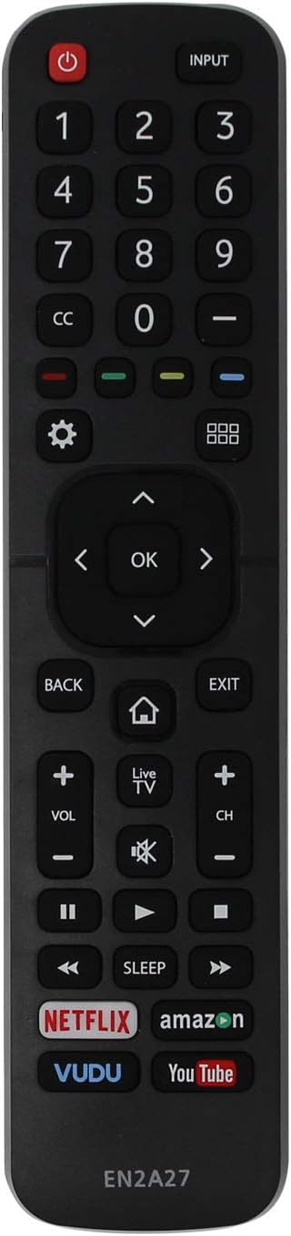 Replacement for Hisense EN2A27 TV Remote Control Compatible with Hisense 55H6SG Television