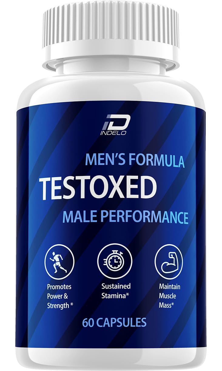 Testoxed Capsules Supplement, Testoxed Advanced Men Wellness Support, Official Testoxed Maximum Strength Energy Performance, Testoxed Premium Dietary Formula Reviews (1 Pack - 60 Capsules)