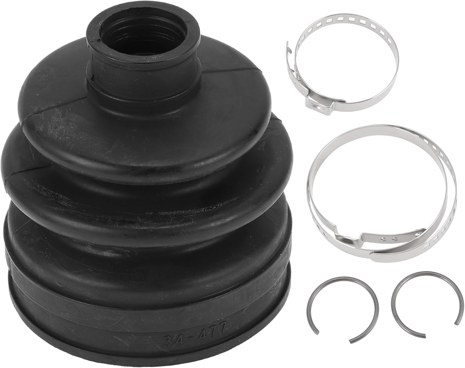 1 Set CV Joint Boot Kit for Mitsubishi Outlander 2007-2020 Inner Constant Velocity Joint Boot W/Clamps No.3817A125 Black Rubber