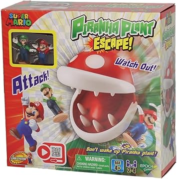 EPOCH Games - Super Mario Piranha Plant Escape Tabletop Game Kids Family Board Game for Multiplayer Game Night, Ages 4+