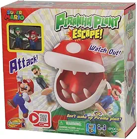 EPOCH Games Super Mario Piranha Plant Escape! Jogo de Tabuleiro com Ação para 4+ anos