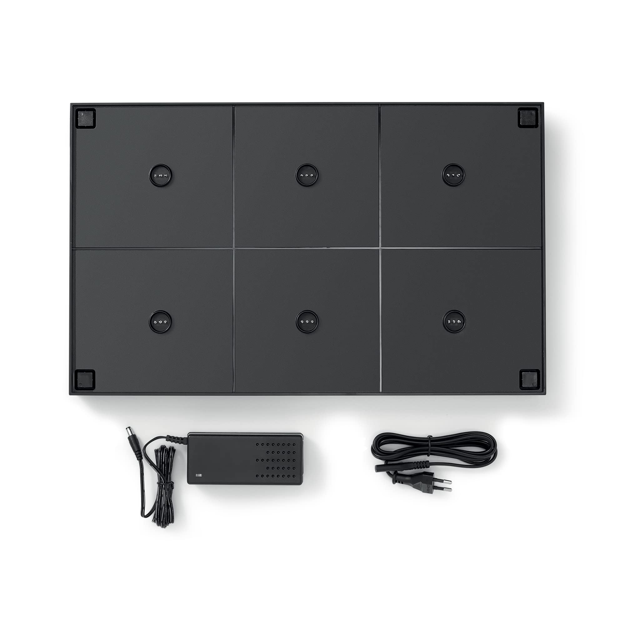 Theta 6x Lampe de Table LED Sans Fil Rechargeable - Abat Jour Lampe Dimmer de Restaurant et HO.RE.CA - Éclairage Intérieur et Extérieur IP65, 2700 - 4000K, 9-24h. LVL (Noir)