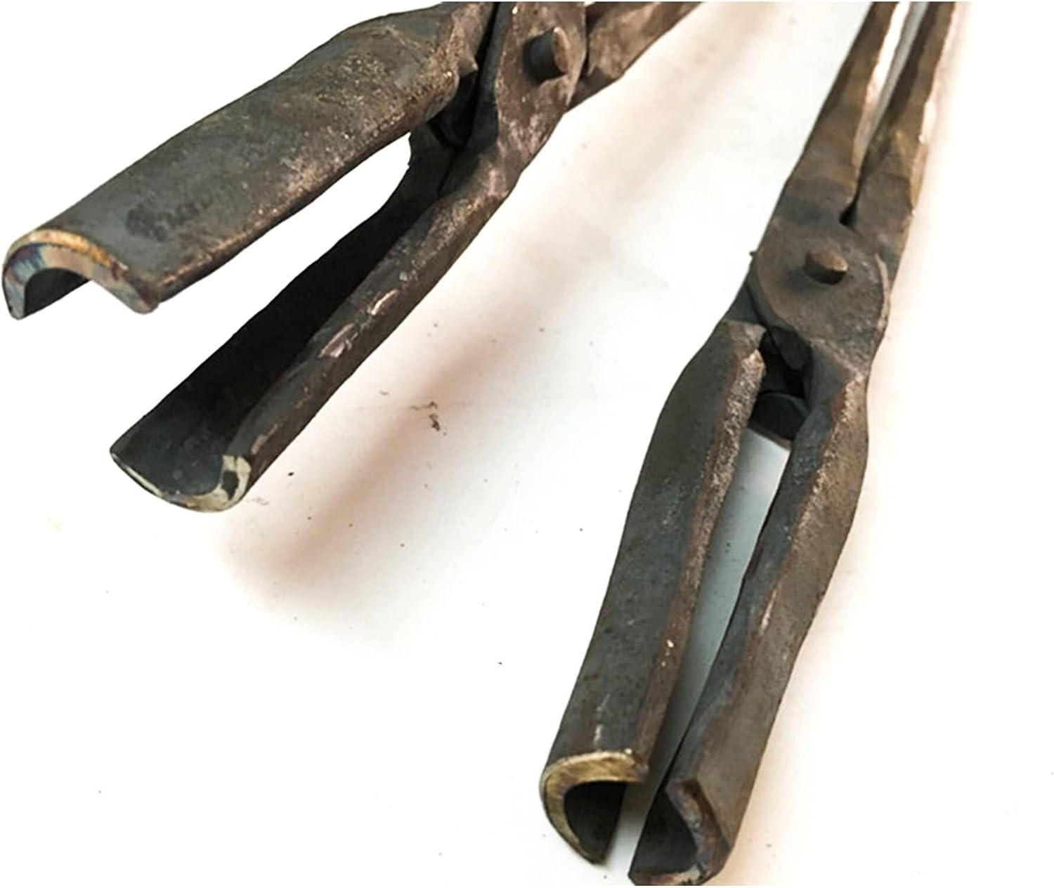 Blacksmith Tongs Round Mouth 400mm, 1.0kg for Anvil & Forge, 10-14/14-18 Round Steel
