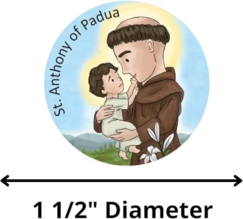 Miniatura 8 de Mini calcomanías de Santos católicos surtidos para escuela dominical e iglesia, dos rollos cada rollo tiene 100 calcomanías autoadhesivas por rollo