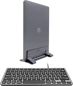Macally Backlit Compact Keyboard and Vertical Laptop Stand, Everything Your Mac Needs