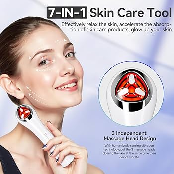 7 in 1 Skin Care Tools 美顔器 ホワイト Facial Massager Skin Care Tools 7 In 1 Face Lifting Machine