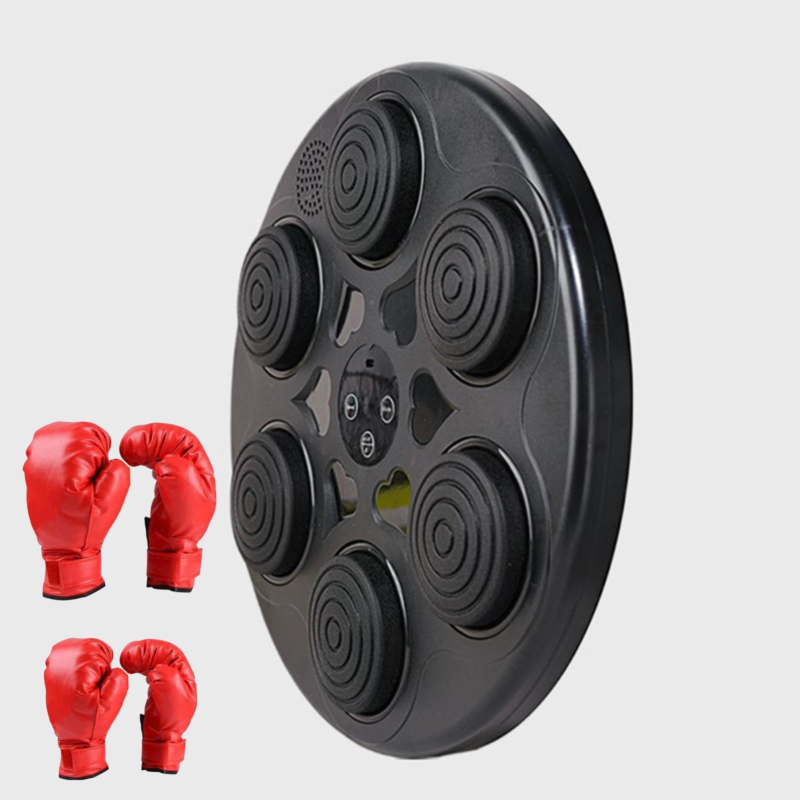 Milageto Music Boxing Machine Tablero Musical de Boxeo Dispositivo de Entrenamiento Almohadilla de Puñetazos Entrenador Electrónico con Luces Ajustables
