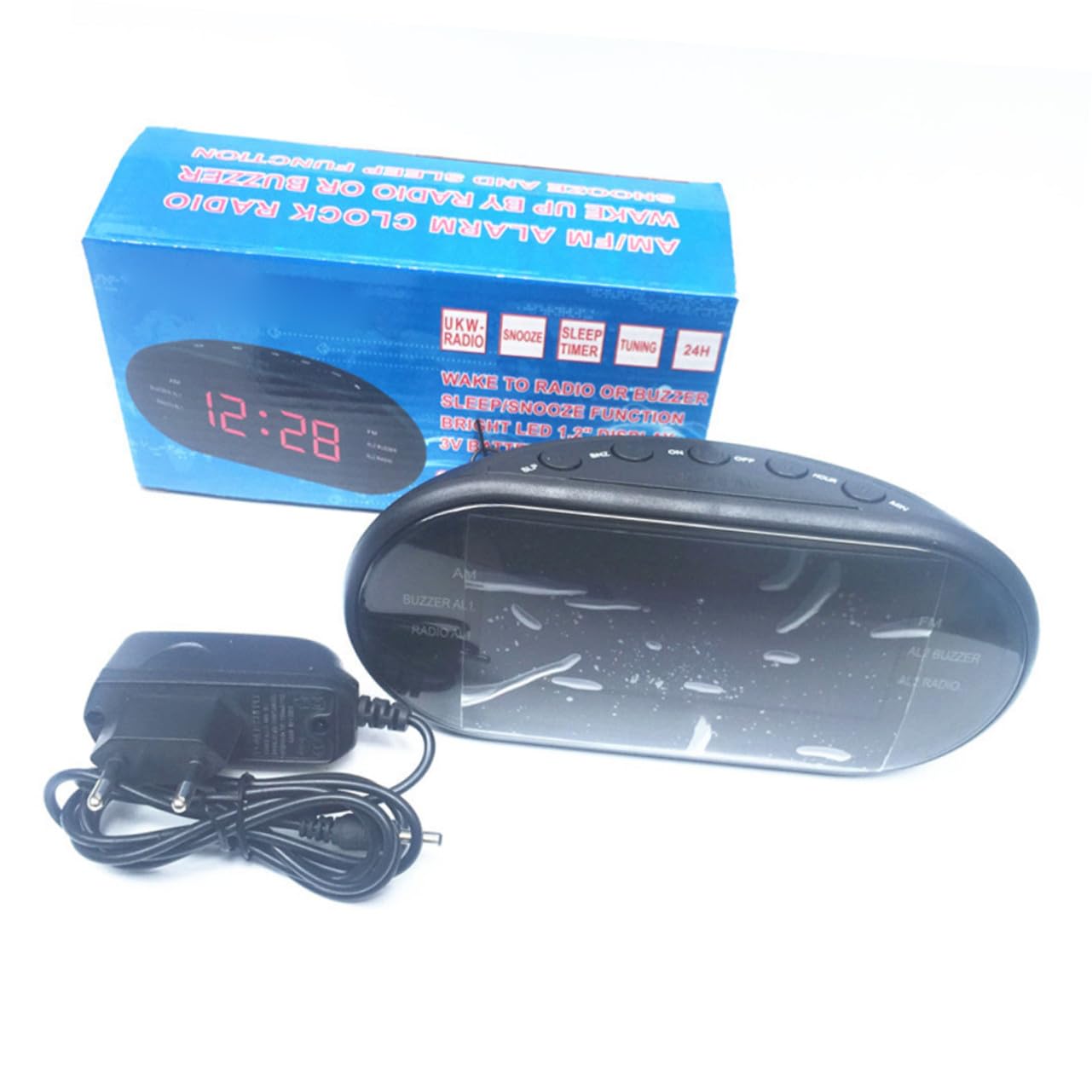 Reloj Despertador Digital con Radio Am FM Dual y Función Snooze Proyector de para Mesita de Noche