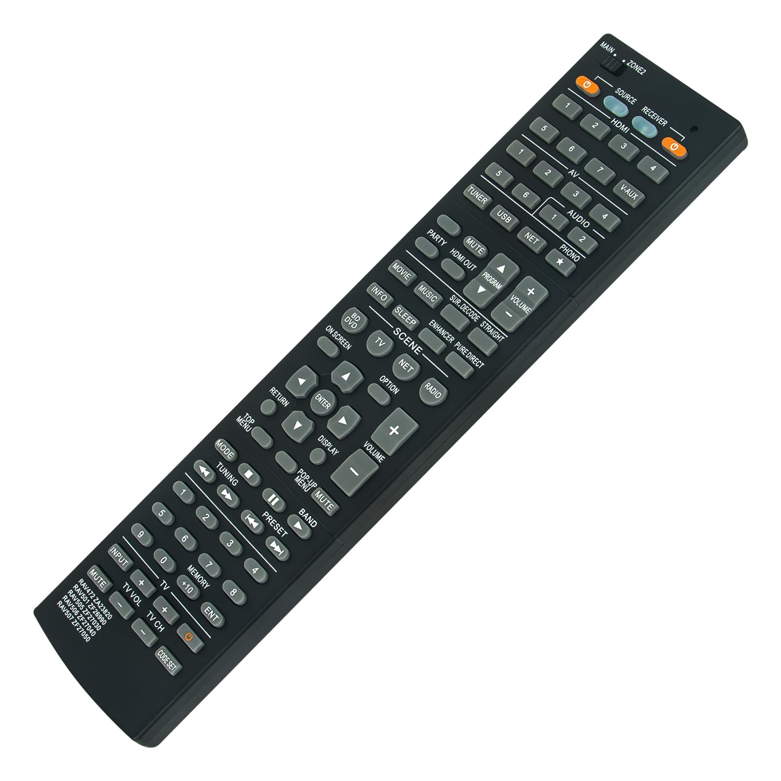 TÉLÉCOMMANDE NEUVE RAV463 ZA11350 pour récepteur Yamaha AV RX-V373 V375