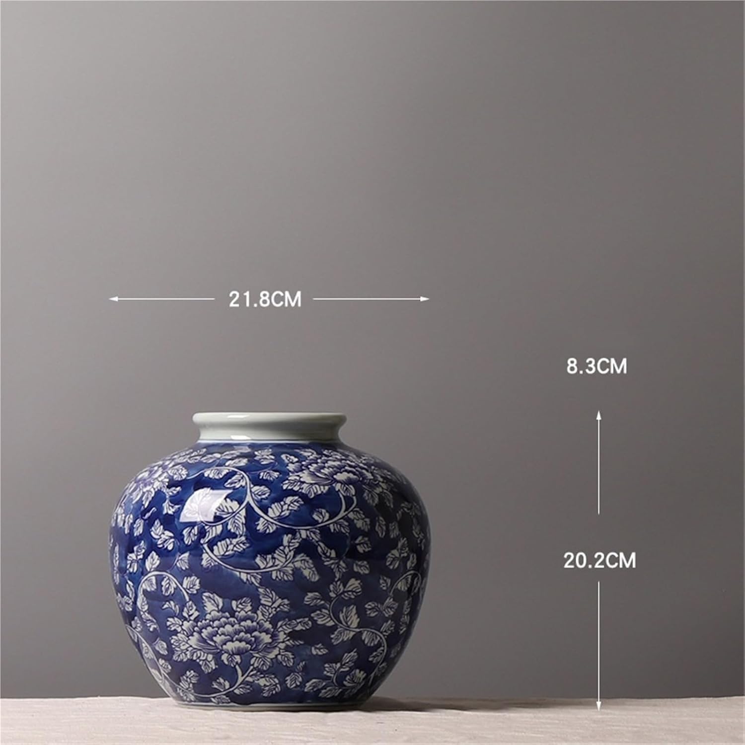 Jarro De Jengibre Jarrón De Cerámica De Porcelana China Azul Y Blanco Decoración De Mesa De Estante Antiguo, Small