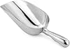 New Star Foodservice 34547 One-Piece Cast Aluminum Round Bottom Bar Ice Flour Utility Scoop, 24 -Ounce, Silver Hand Wash Only