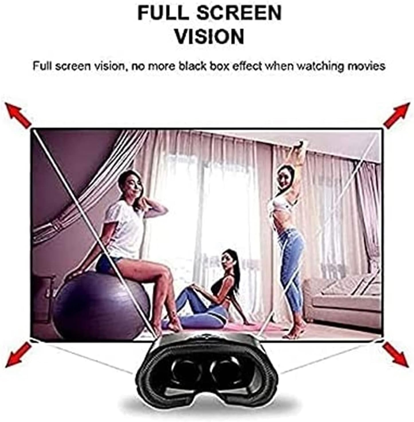 VR Het VR 3D Glasses Goggles HD Virtual Reality Het Phone Eye Protected Soft Comfortable Adjustable Pupil Object Distance