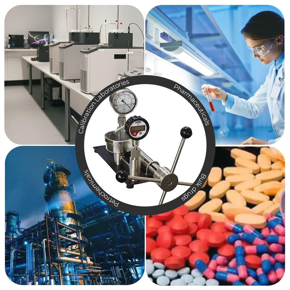 *Envío el mismo día* Calibrador de presión y vacío de mesa (rango: 0-700 kg/cm²) para laboratorios de calibración, productos farmacéuticos y petroquímicos Modelo: AI-PCAL1