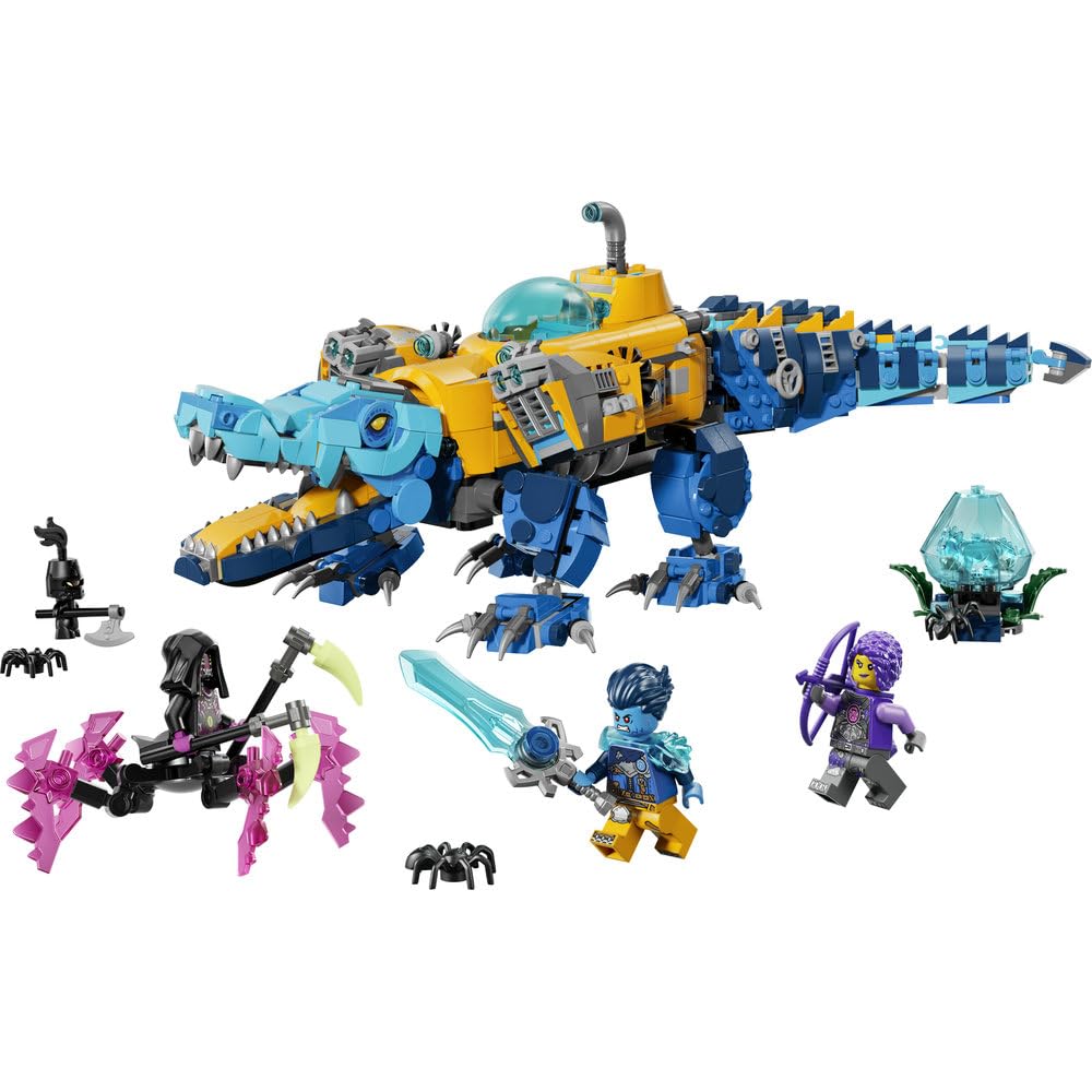 LEGO DREAMZzz Krokodylołódź podwodna 71512 | krokodylołódź, zabawka akcji, prezent dla chłopca i dziewczynki 8+, przygoda fantasy, 1107 elementów