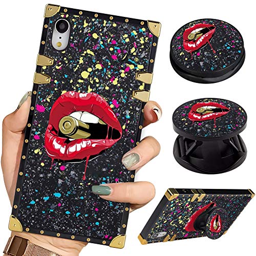 Luxury Square Phone Case iPhone XR Retro Elegant Soft TPU Design Cover