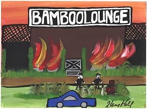 Henry Hill Signed Autograph 11x15 Hand-Painted Original Art C with Beckett Authentication BAS COA - Goodfellas Bamboo Lounge Up in Flames Scene