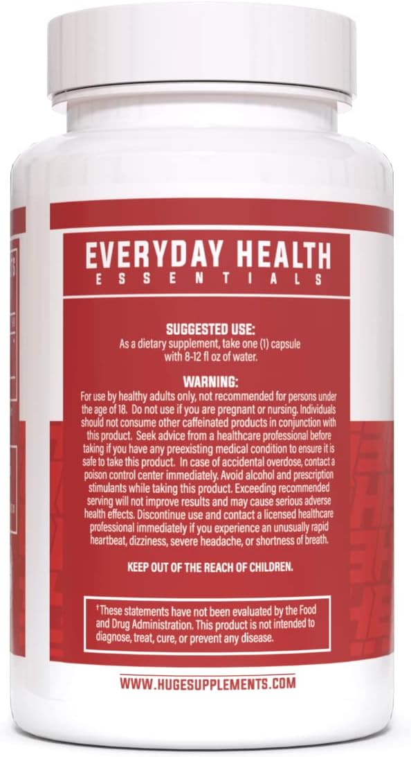 Huge Supplements CoQ10, 200mg Coenzyme Q10 per Serving, High Potency Heart Health Supplement with Antioxidant Benefits (60 Capsules)