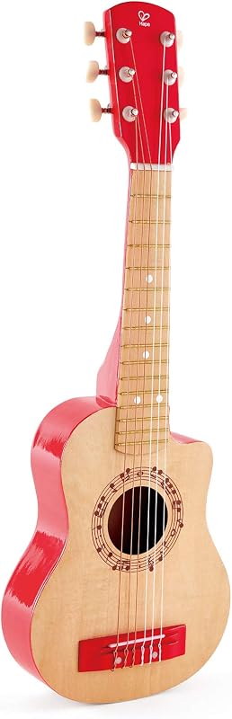 Kid's Flame First Musical Guitar| 26 Inch Musical Instrument with Vibrant Sound and Tunable Nylon Strings, Red