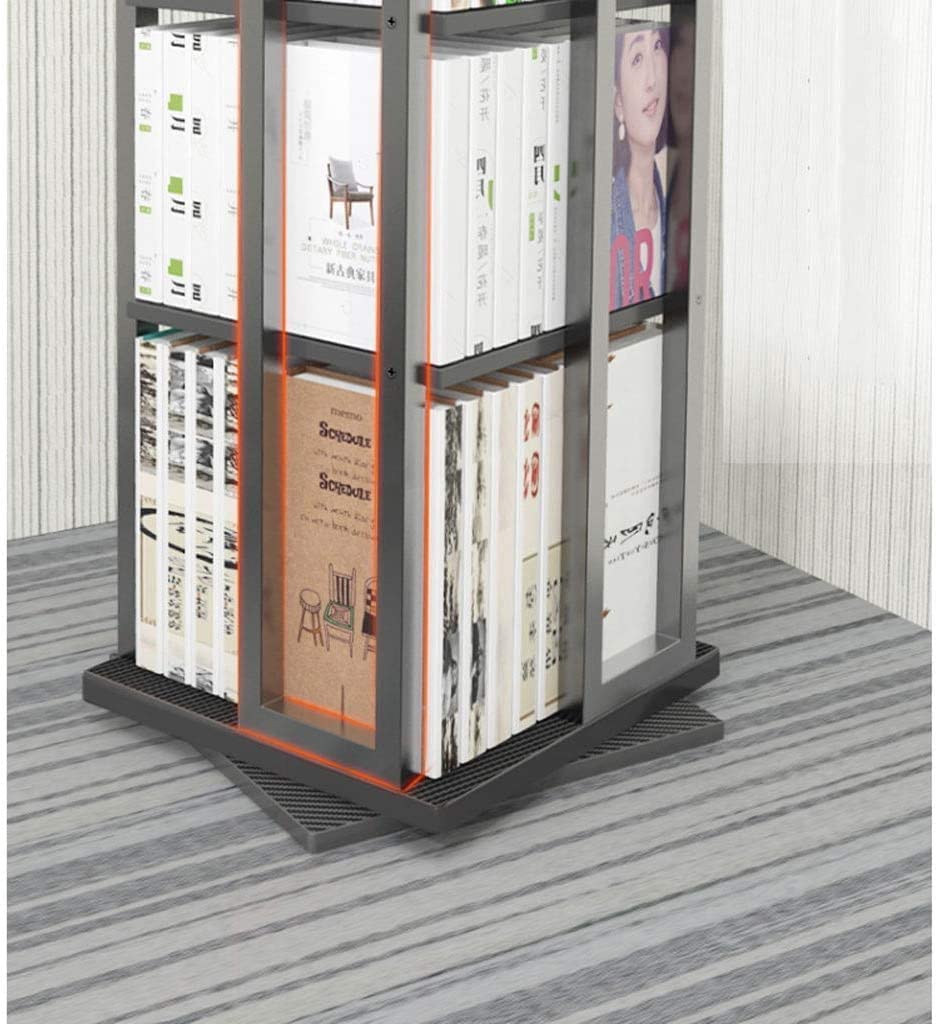 Librerie Scaffale Libreria Scaffale girevole creativo, Scaffale da pavimento moderno e semplice, Scaffale per libri di stoccaggio semplice economico per studenti della scuola dell'ufficio della