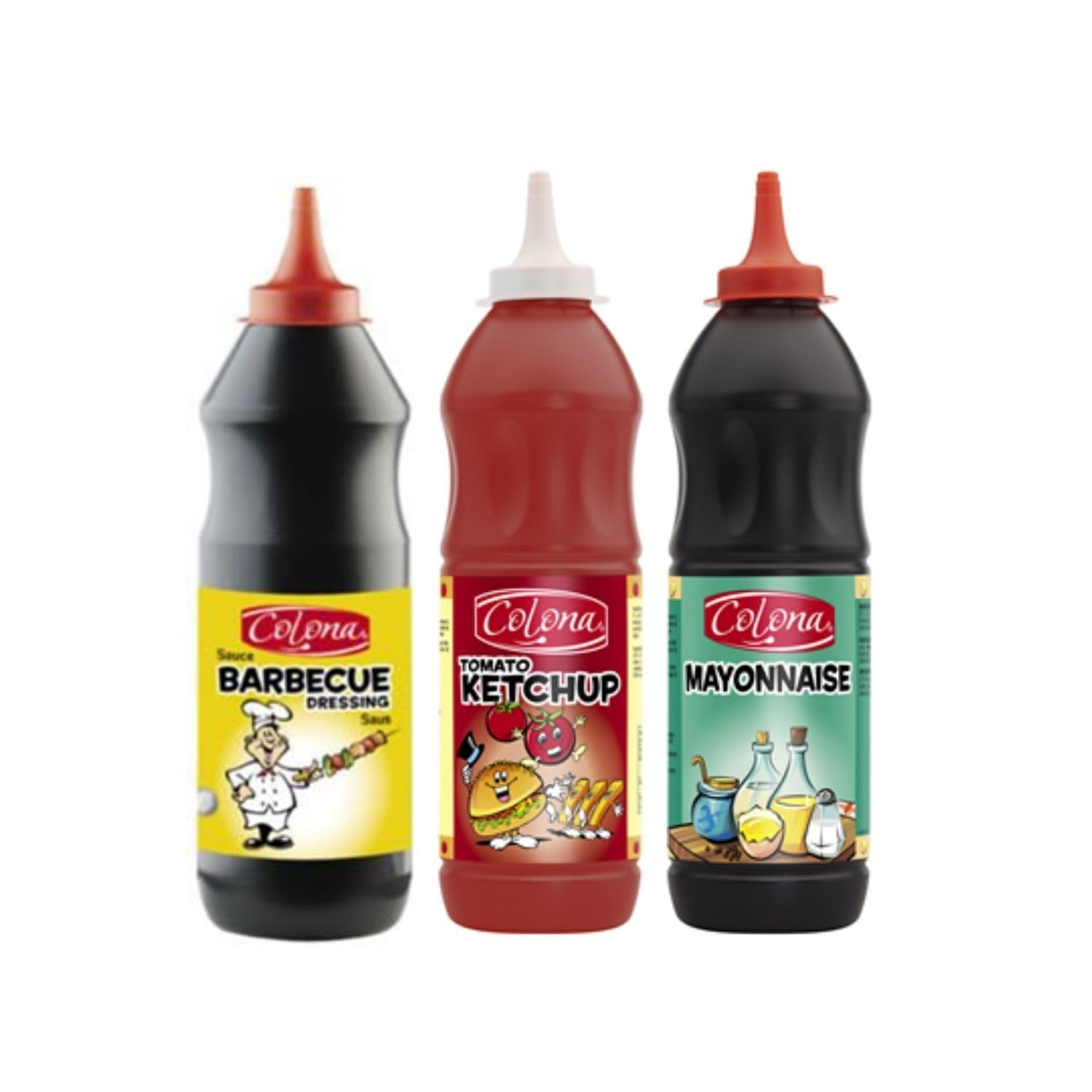 Lot sauce Colona : Barbecue – Ketchup - Mayonnaise (3x950ml)