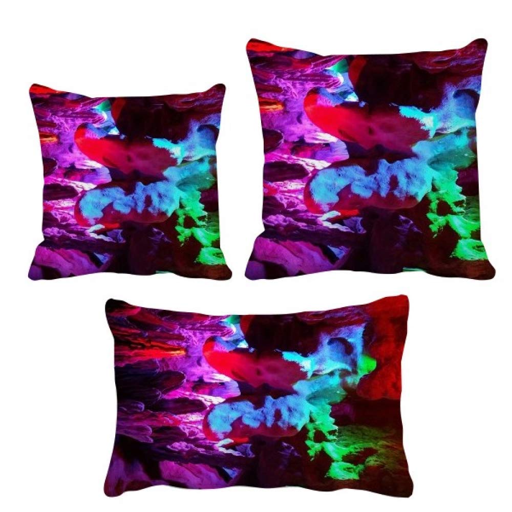 Coussin grotte de karst et photographie couleur pour décor de canapé cosy