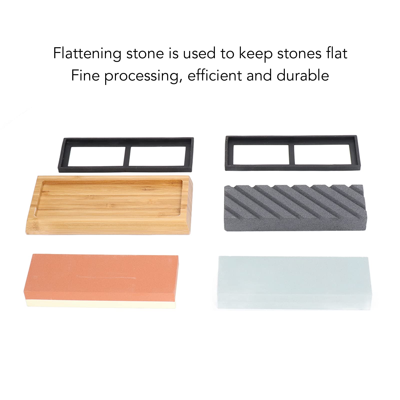 Doppelseitige 400/1000 3000/8000 Wetzstein Set Stein Polieren Finish Kombination Set mit Holz Basis Anti-Rutsch-Pad, Messer Schleifstein Set,