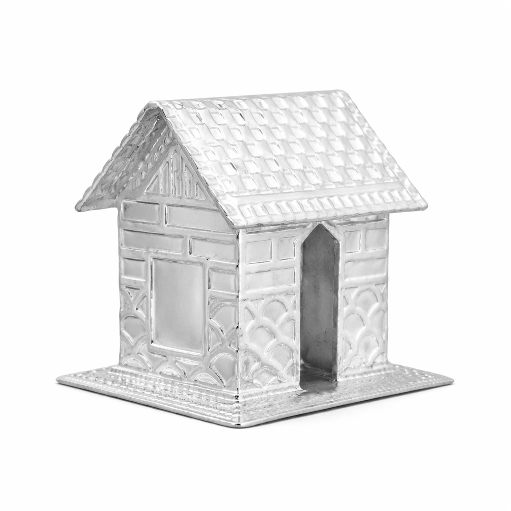 KMJ Pure Silver House/Hut/Ghar/jhopdi/for Vastu Shanti Puja, Sacred Symbol of Harmony and Blessings (Weight: 4-5 Grams)