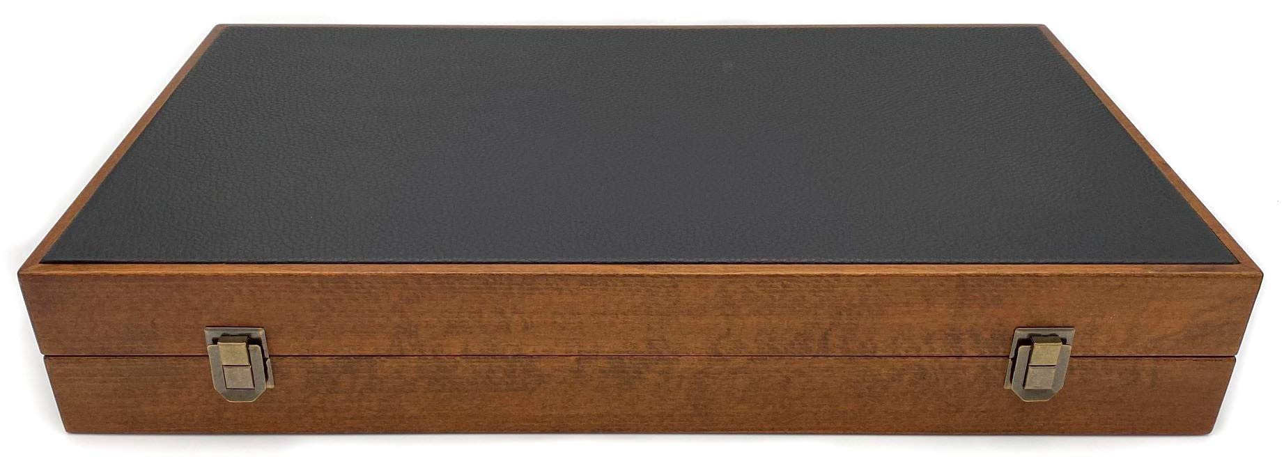 Backgammon Di Lusso - Backgammon in Legno Massello - Fatto a Mano Legno Pedina - Colore: Walnut