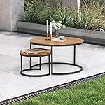 OUTLIV. Loungetisch Blair 2-teiliges Set Natur/Schwarz