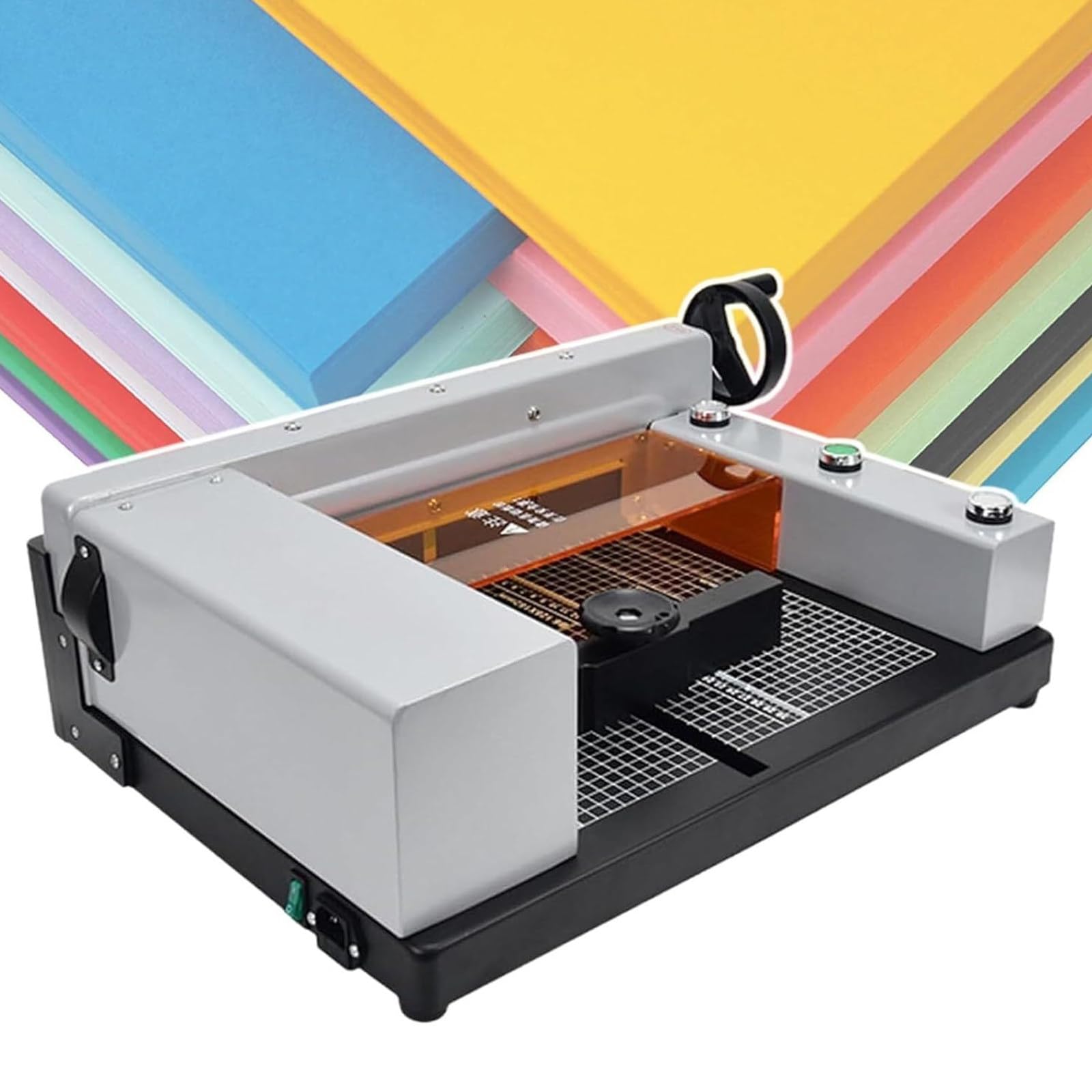 Elektryczny frez do papieru, A4 Heavy Duty Guillotine Paper Trimmer, 40mm grubości cięcia, z liniami siatki do kart kartonowych Skóra, biuro szkoła domowa