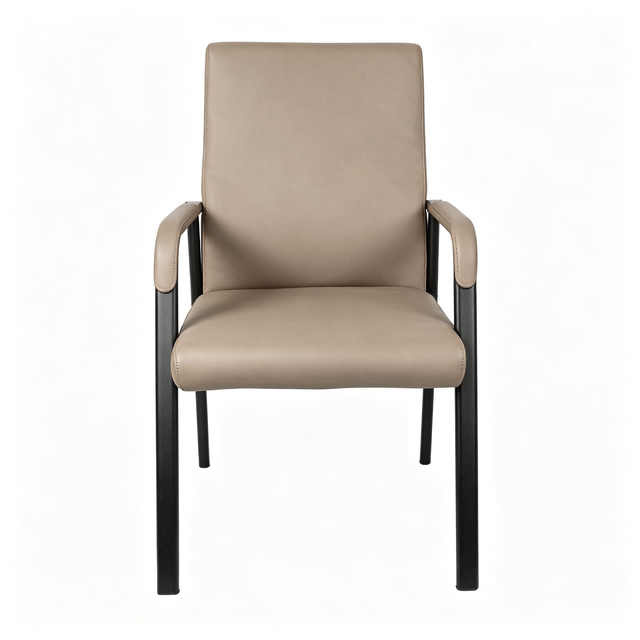 Leather Office Guest Chair, Grey, 10 Pack