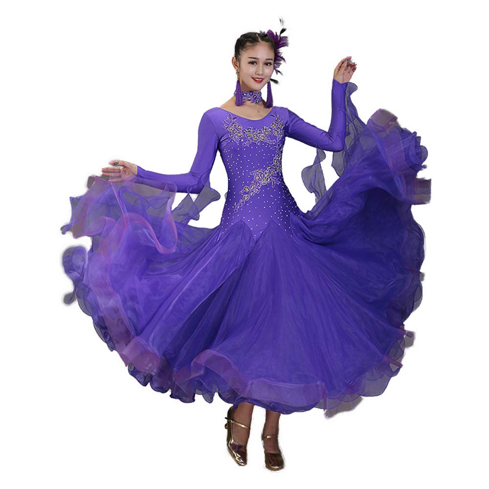 社交ダンス　モダン　ラテンドレス　パープル　新品 Amazon.co.jp: 社交ダンス 衣装 モダンドレス ラテンドレス ラテン衣装