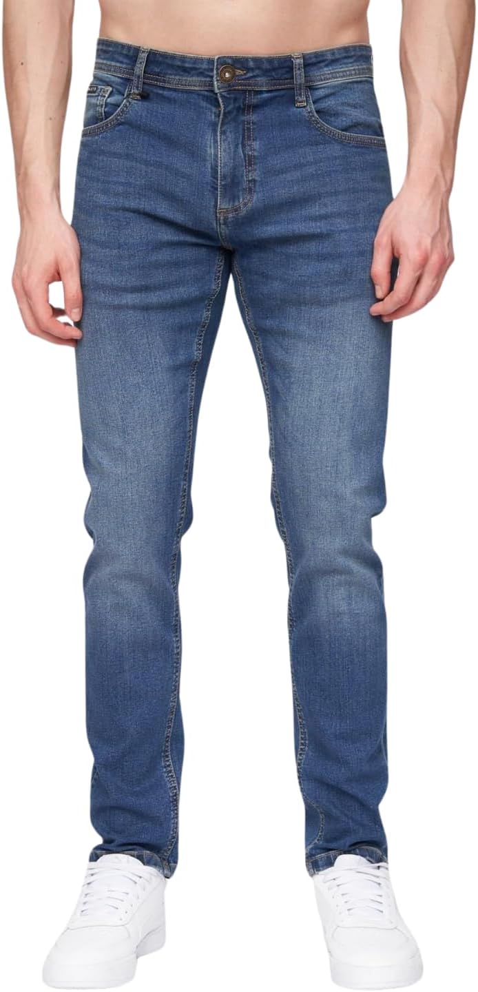 Henleys - MAYHEN Men's Slim Fit Cotton Rich Denim Jeans W30-40 - L30-34