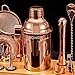 Soing 11-Piece Rose Copper Bartender Kit,Perfect Home Cocktail Shaker Set for Drink Mixing,Stainless Steel Bar Tools with Stand,Velvet Carry Bag & Cocktail Recipes Cards (Rose Copper)