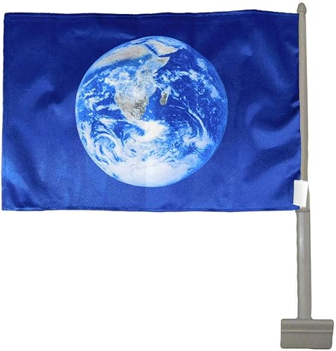 Miniatura 3 de Paquete de 2 banderas de nailon de doble cara de 12 x 18 pulgadas, 12 x 18 pulgadas, color azul tierra