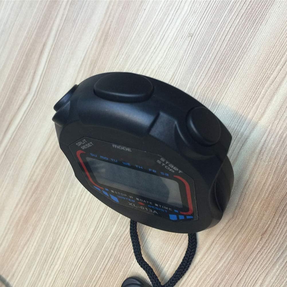 Vrh view of the stopwatch showing the three control buttons