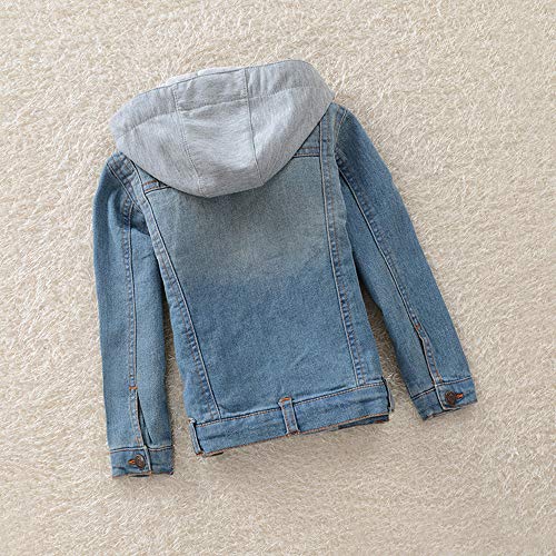 ASHER FASHION Boys Denim Vest Single-Breasted Hoodie Child Long Sleeve Jacket Jeans Outerwear4