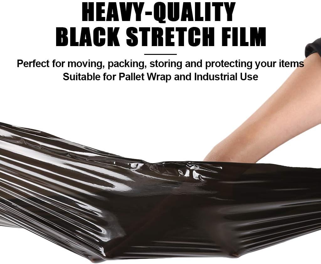 🛒 Crаzу Dеаlѕ 3 Pack - 5 x 1000' Roll - 80 Gauge Thick, Black Mini Stretch Packing Wrap with Handle for Pallet Wrap, Moving Supplies, Industrial Strength, Shrink Wrap - Black Film (3 Pack)