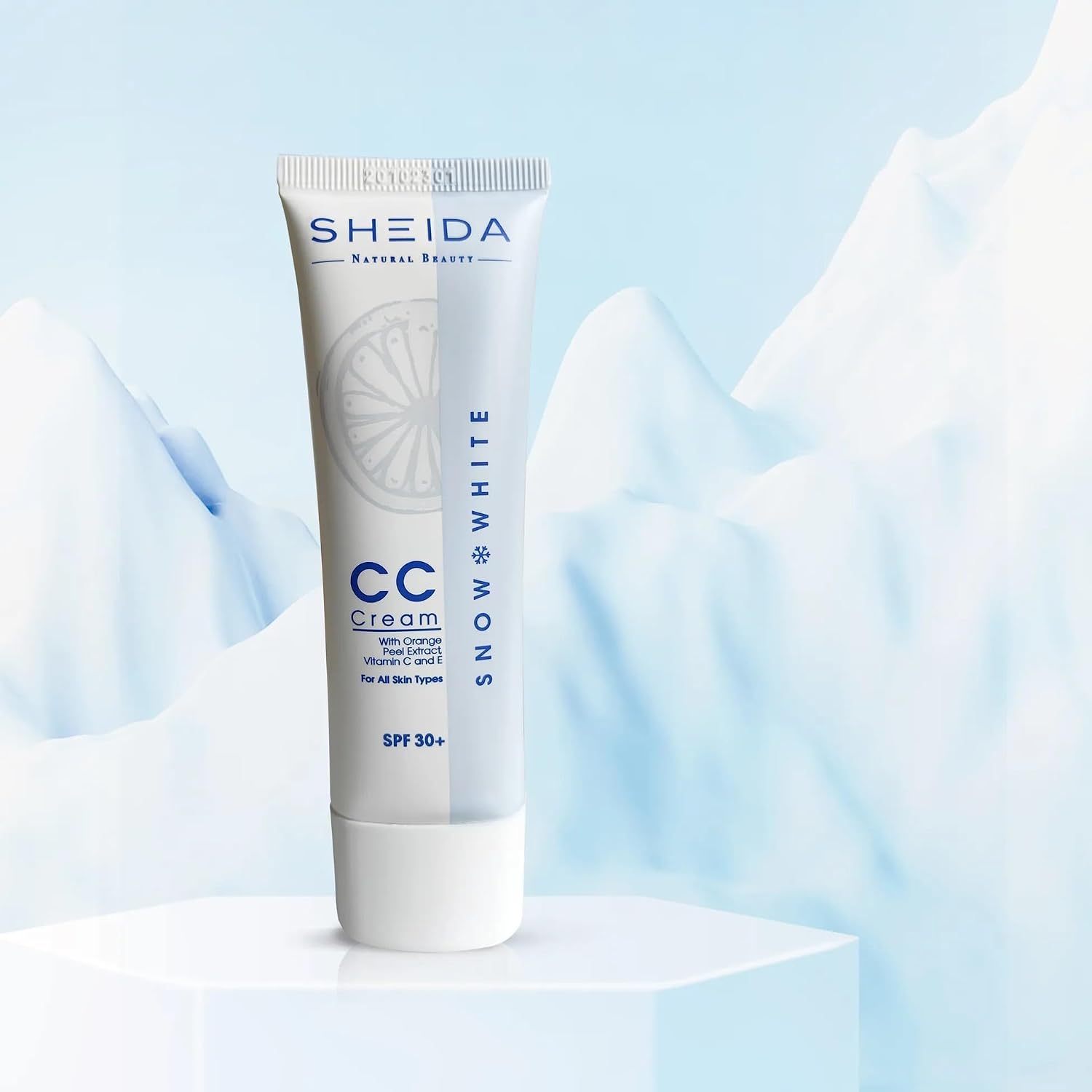 Sheida Snow White CC Cream 50ml - SPF 30 Sun Protection, SheidaCC Cream Light, Skin Tone Balancer & Moisturizer, Premium Skincare Formula for Radiant, Even Complexion